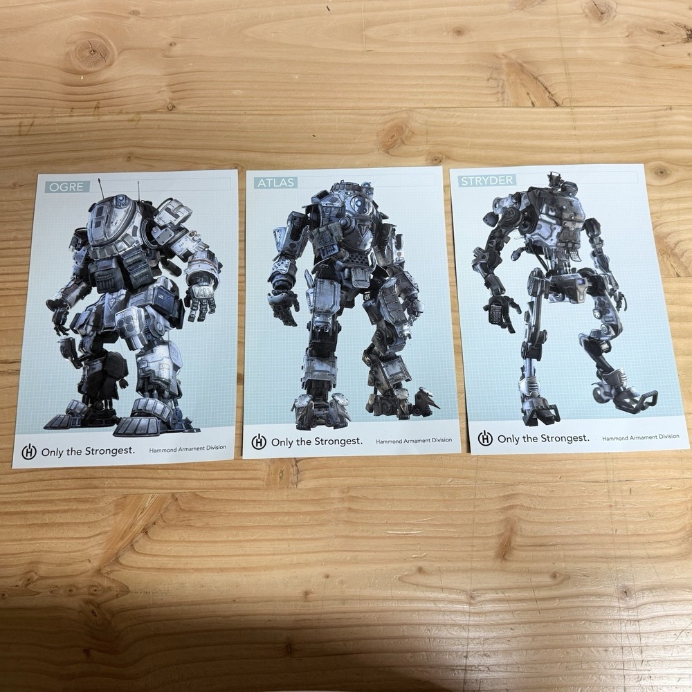 Titanfall Hammond Robotics Ogre Atlas Stryder Promo Print‎ Set Of 3
